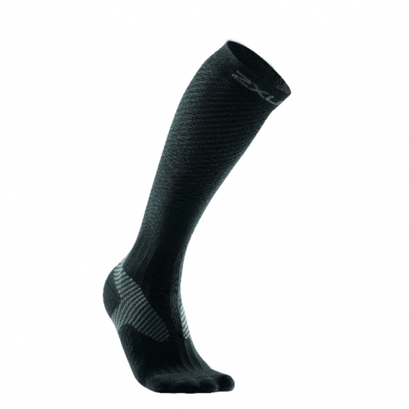 2XU Elite compressie sokken zwart/grijs heren MA1993e 2015 2XU1993EZWGR